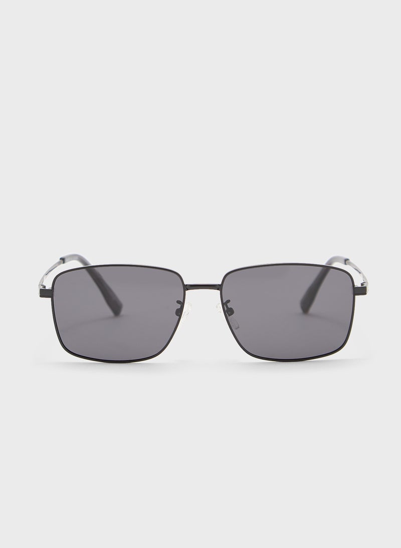Robert Wood Polarized Lens Square Aviator Sunglasses - Image 2
