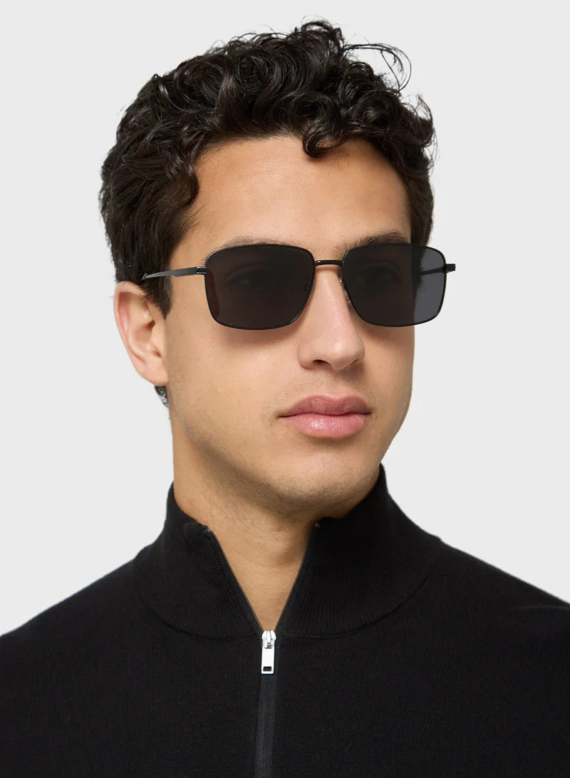 Robert Wood Polarized Lens Square Aviator Sunglasses