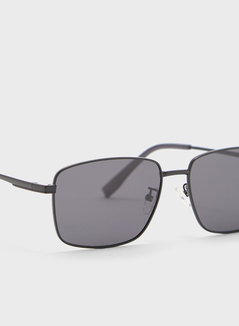 Robert Wood Polarized Lens Square Aviator Sunglasses - Image 4