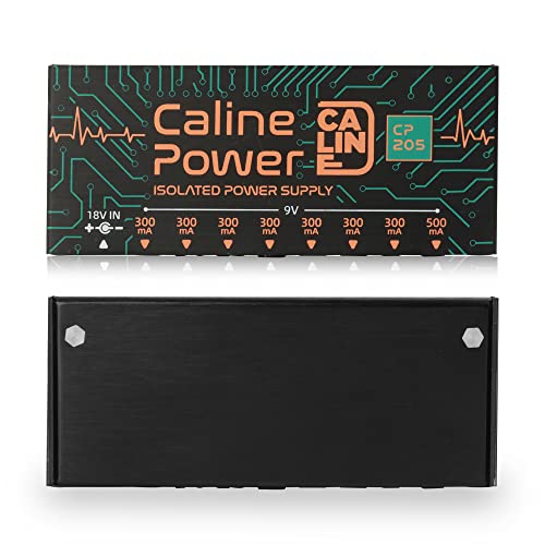 Caline CP-205 Guitar Pedal Power Supply, DC 9V True Isolated Pedalboard Power Supply with 8 Totally Isolated Outputs(300mA/500mA), Noiselessly - Image 5