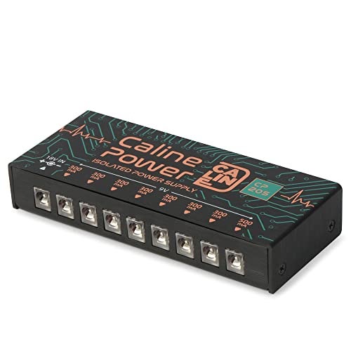 Caline CP-205 Guitar Pedal Power Supply, DC 9V True Isolated Pedalboard Power Supply with 8 Totally Isolated Outputs(300mA/500mA), Noiselessly - Image 1