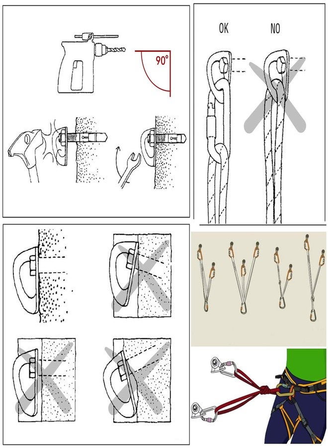 AOKWIT 25kN Climbing Bolt Hangers Anchors Stainless Steel Climbing Holds Anchor Bolt Heavy Duty Expansion Bolt Piton Tiedown for Rock Climbing Rappelling Hammock Gym Wall Aerial Work Caving Rescue - Image 3