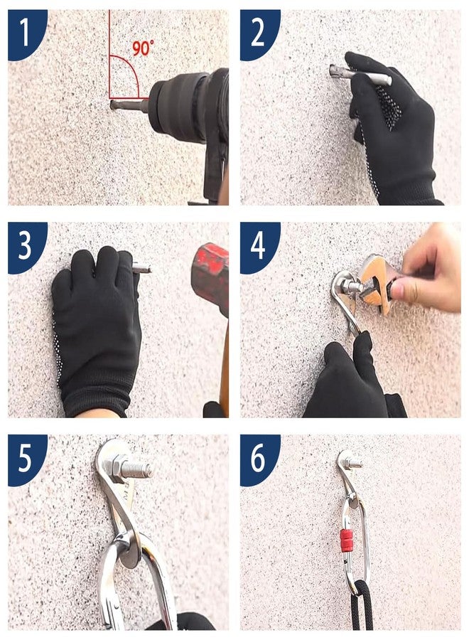 AOKWIT 25kN Climbing Bolt Hangers Anchors Stainless Steel Climbing Holds Anchor Bolt Heavy Duty Expansion Bolt Piton Tiedown for Rock Climbing Rappelling Hammock Gym Wall Aerial Work Caving Rescue - Image 4