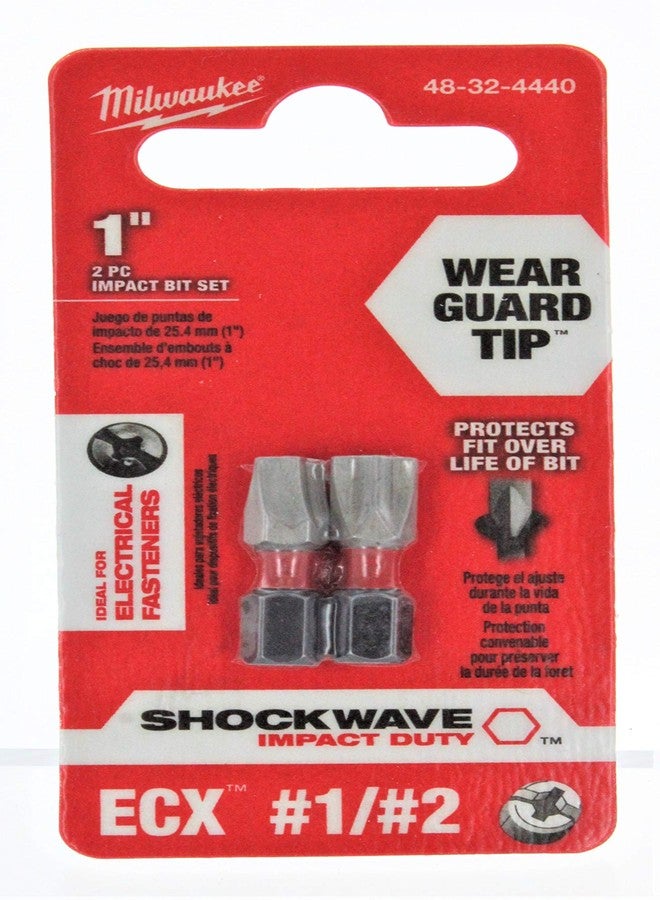 ميلواكي ميلووكي 48-32-4440 بت إدخال Ecx سداسي 1/4 بوصة، عبوة من قطعتين - Image 1