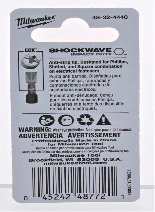 ميلواكي ميلووكي 48-32-4440 بت إدخال Ecx سداسي 1/4 بوصة، عبوة من قطعتين - Image 4
