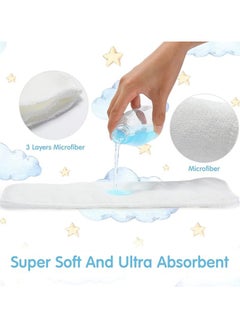 Moro Moro 6-Piece Cloth Diaper Inserts & 2 Wet Bags – Reusable, Absorbent & Soft Liner  - Image 4