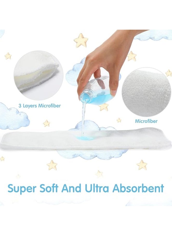Moro Moro 6-Piece Cloth Diaper Inserts & 2 Wet Bags – Reusable, Absorbent & Soft Liner  - Image 4
