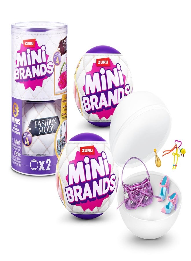 Mini Brands Fashion Series 4 2 Pack by ZURU - Novelty Unboxing Collectible Toy with 5 Mystery Mini Fashion Bags, Shoes & Accessories, 80+ Styles to Collect, Ages 3+, Kids, Teens & Adults - Image 1