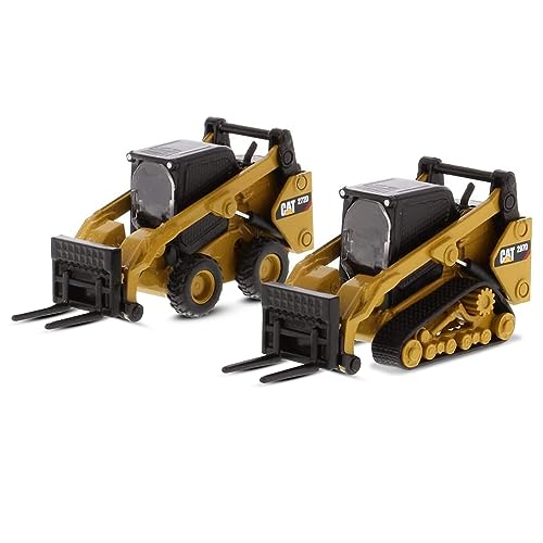 Diecast Masters 164 Scale Caterpillar 272D2 Skid Steer Loader 297D2 Compact Track Attachment Accessories Play Collect Series Collectible Cat Trucks Construction Equipment Model 85693 - Image 1