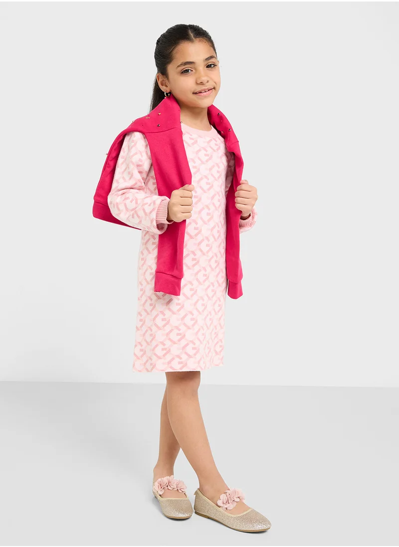GUESS Kids Long Sleeve Sweater Dress