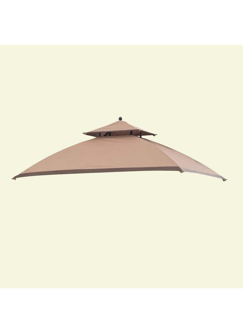 Sunjoy Sunjoy 110109060 Original Replacement Canopy for Pinehurst Small Space Gazebo 8X5 Ft LGG093PSTB Sold at BigLots Khaki  - Image 2