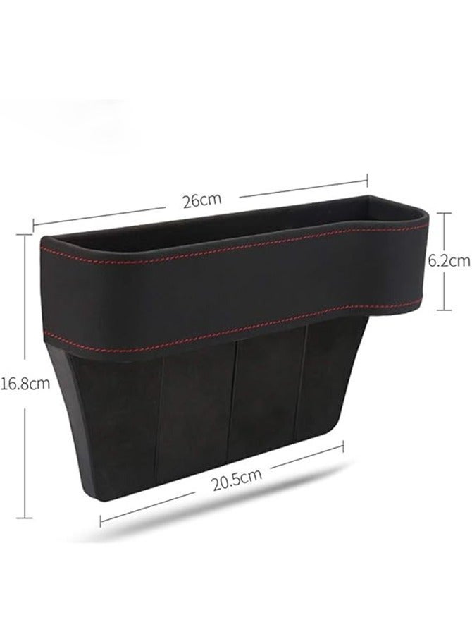 Car Seat Pockets Leather Car Console Side Organizer Seat Gap Filler Catch Caddy with Non-Slip - Image 5