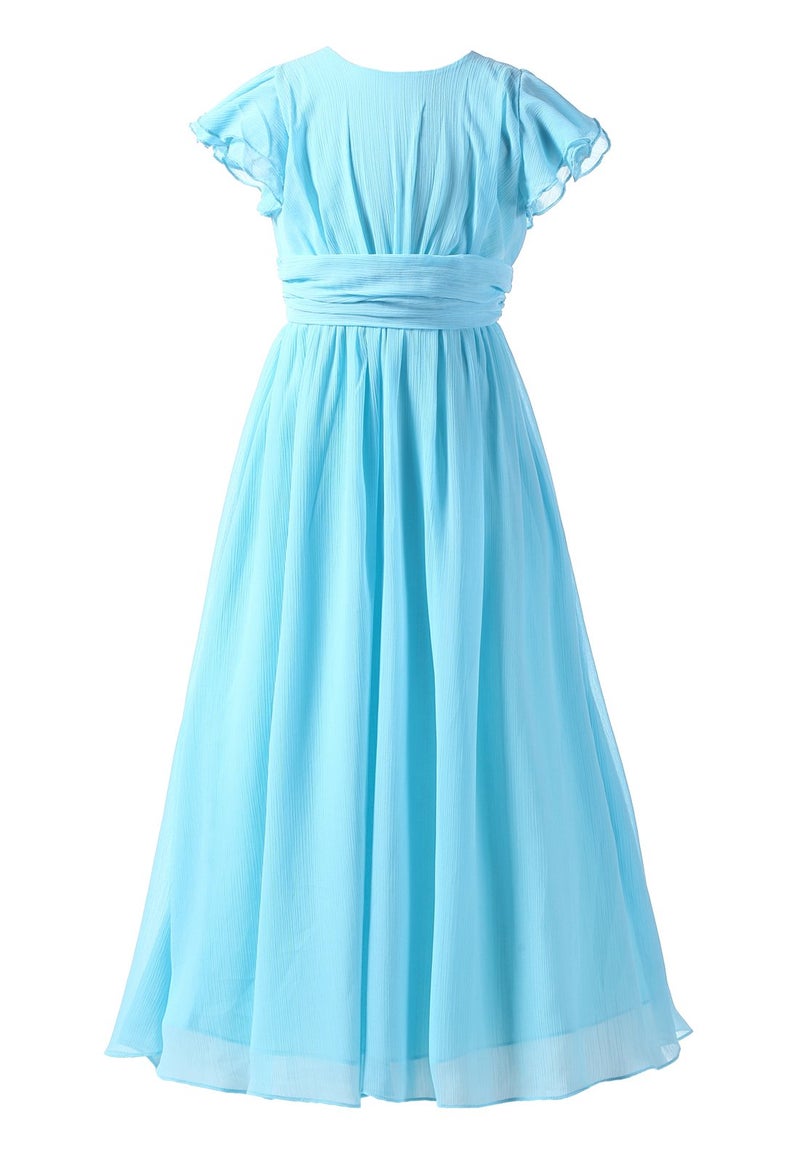 Happy Rose Junior Bridesmaid Dress Prom Party Dresses Long Flower Girl's Dress Light Blue 12 - Image 2