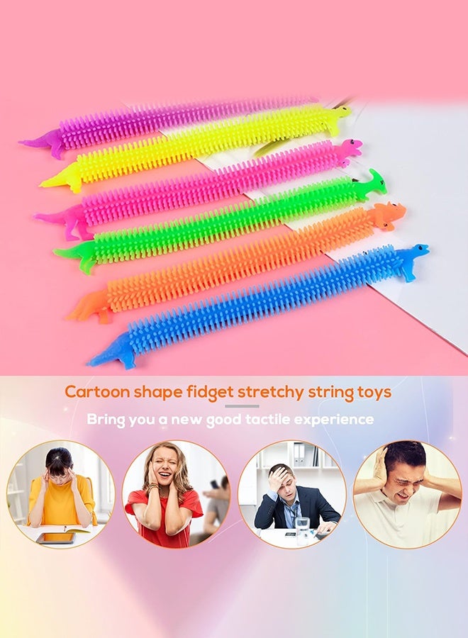 Sweet Life 20 Pcs Stretchy String Fidget Toys, Dinosaur Sensory Noodle Strings, Textured Stretchy String for Kids Adults Stress Relief, Party Favors - Image 4