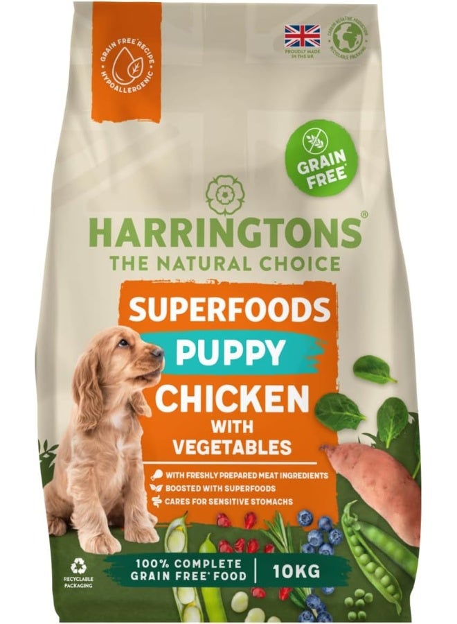 Harringtons Superfoods Chicken with Vegetables Puppy Dry Dog Food 10kg - Image 2