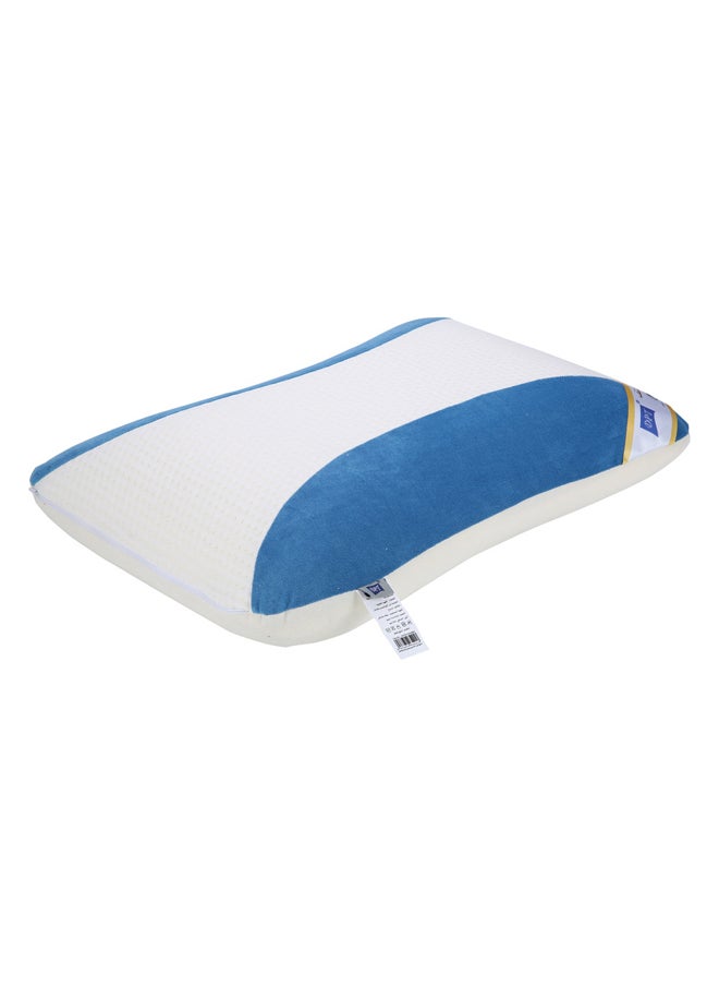 AL SANIDI Medical pillow with memory foam filling, Anti-Bacterial Neck and Shoulder Support Pillow, Blue*White, Size 40*60 Cm  - Image 3