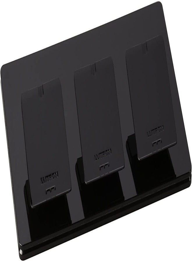 Lutron Caseta Smart Lighting Triple Pedestal for Pico Remotes, L-PED3-BL, Black - Image 2