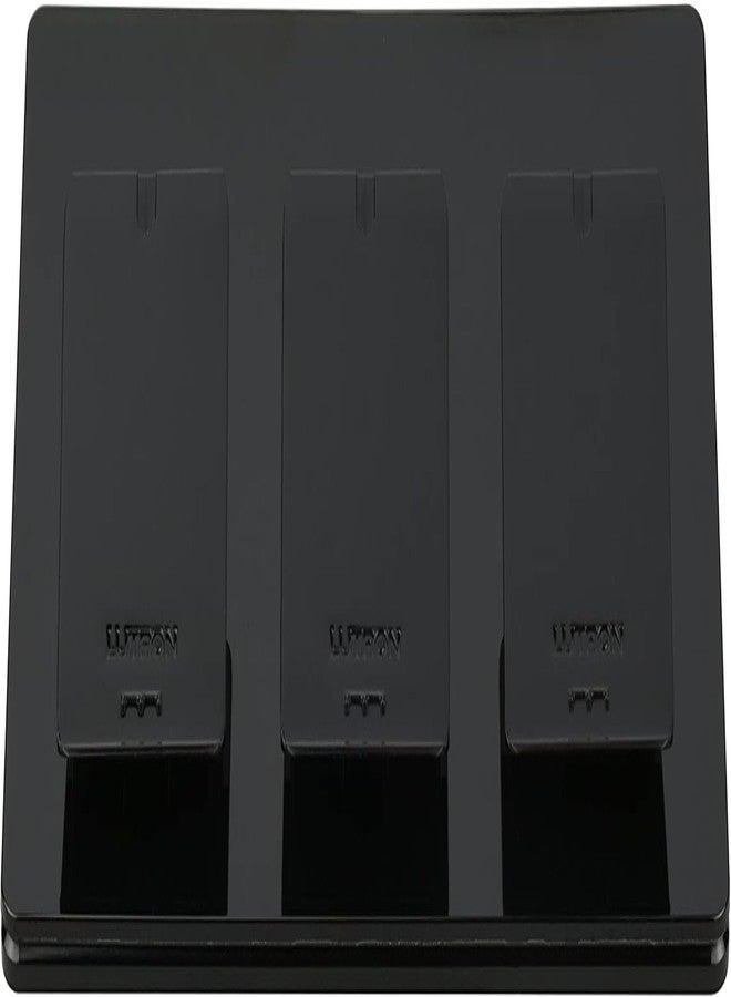 Lutron Caseta Smart Lighting Triple Pedestal for Pico Remotes, L-PED3-BL, Black - Image 1