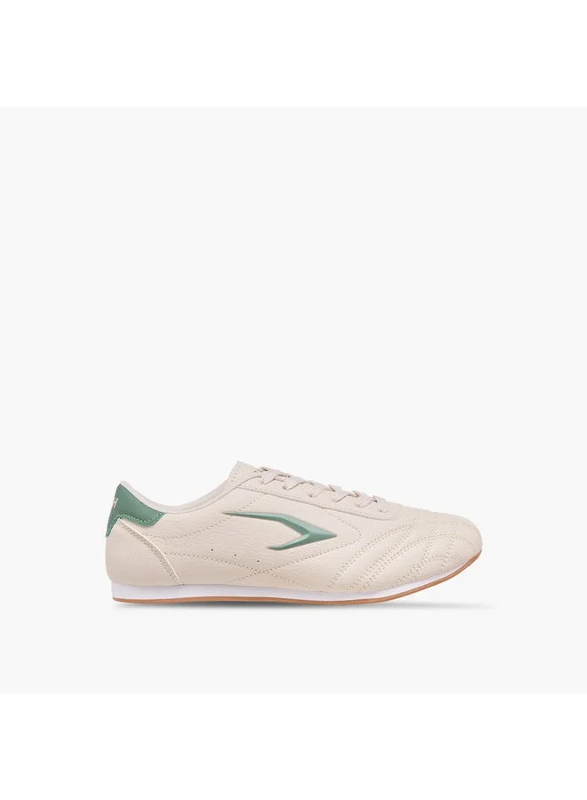 Women Stitch Detail Sneakers with Lace-Up Closure