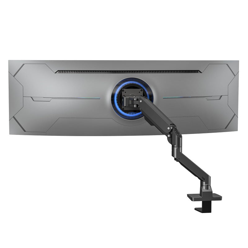 BEWISER Heavy Duty Monitor Arm Ultrawide Mount for 34-49 inches and New 57 inches Screens,Weight Capacity Up to 44 lbs,Full Motion Height Swivel Adjustable Monitor Arm（Black) - Image 1