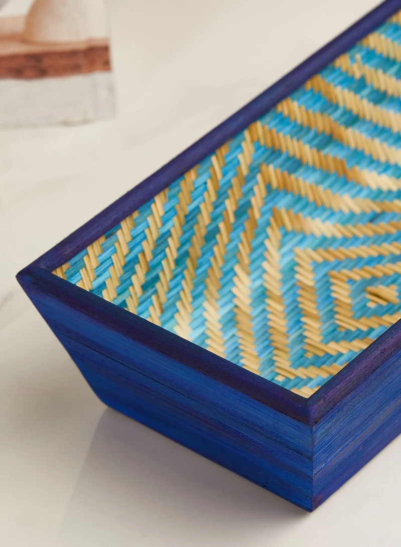 Ayra Indigo Bamboo Cereal Storage Basket