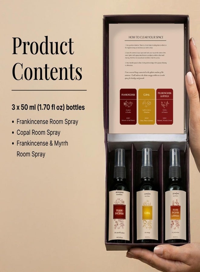 Aromafume Sacred Mist Gift Set by Aromafume | 3x50ml Natural & non-toxic Air Freshener Sprays for Home, Fabric & Linen Mist | Ideal for deep relaxation, spirituality & rituals - Image 2