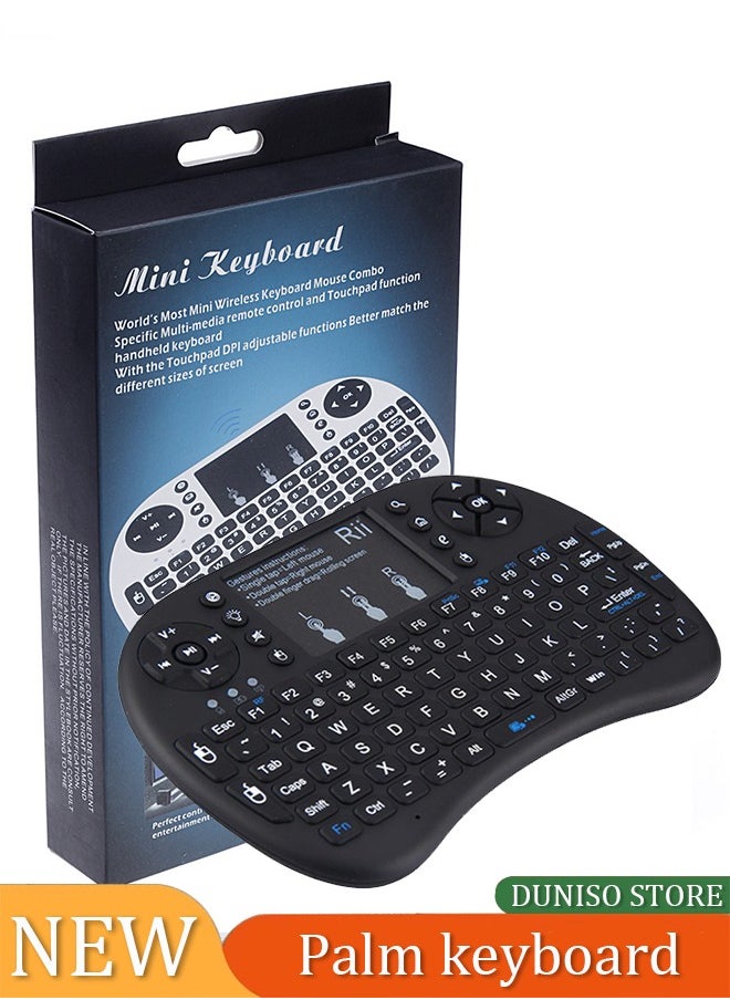 Generic - Mini Wireless Multi-media Keyboard Touch Pad Mouse Combo Air Mouse Remote Touchpad Use Dry Battery for Android TV Box PC Wireless Keyboard - Image 1