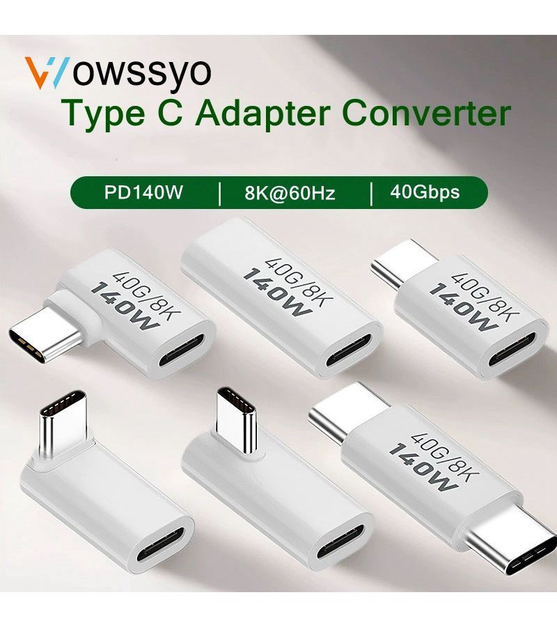 Color PD140W USB4.0 Type C To USB C Fast Charging Adapter Converter 40Gbps Data Sync Connector 8K 60Hz USB C OTG Adapter For Macbook - Image 1