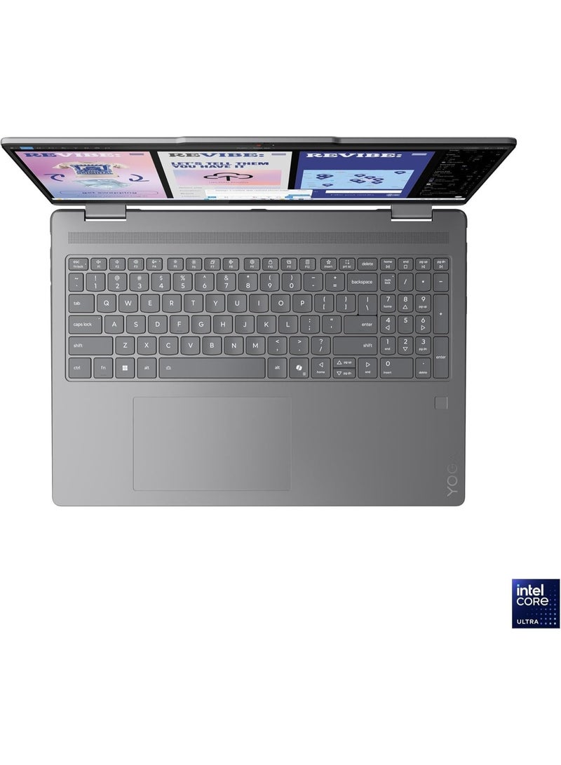 Lenovo Yoga 7 2-in-1 16ILL10 2025 Laptop, 8-Core Intel Core Ultra 5 226V, 16" WUXGA IPS Touchscreen, Intel Arc Graphics 130V, 16GB LPDDR5 1TB SSD, Backlit KB, FP, Thunderbolt 4, Wi-Fi 7 Luna Grey - Image 2