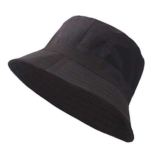 Zacharias Unisex Cotton Fishermen Bucket Cap Hat (Pack of 1) (Black_Free Size) - Image 1