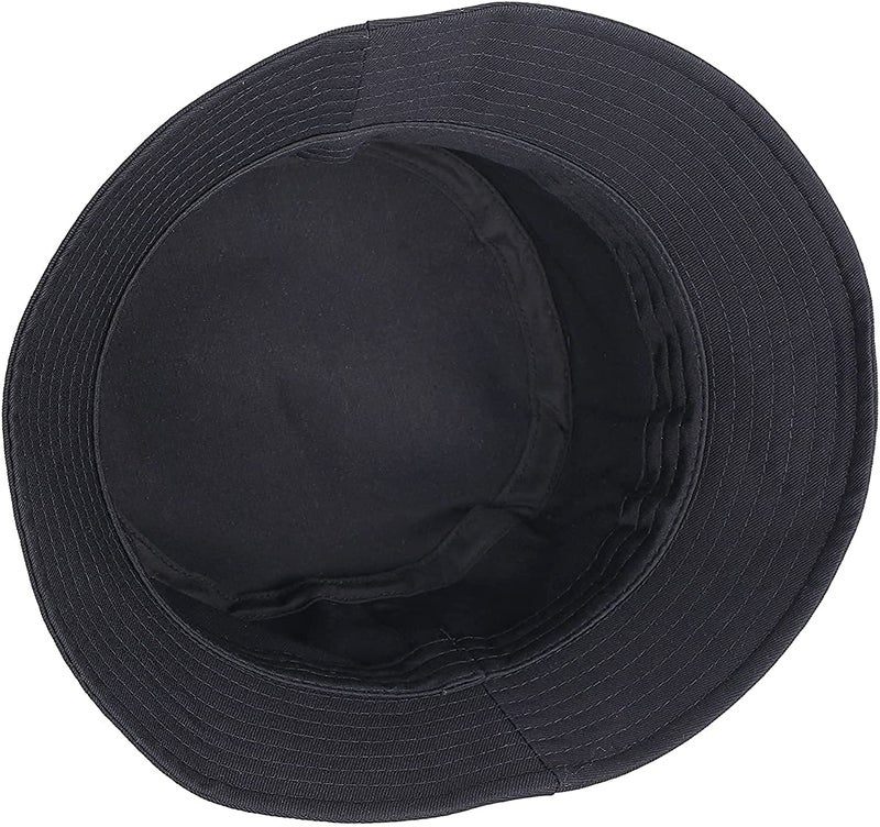 Zacharias Unisex Cotton Fishermen Bucket Cap Hat (Pack of 1) (Black_Free Size) - Image 3