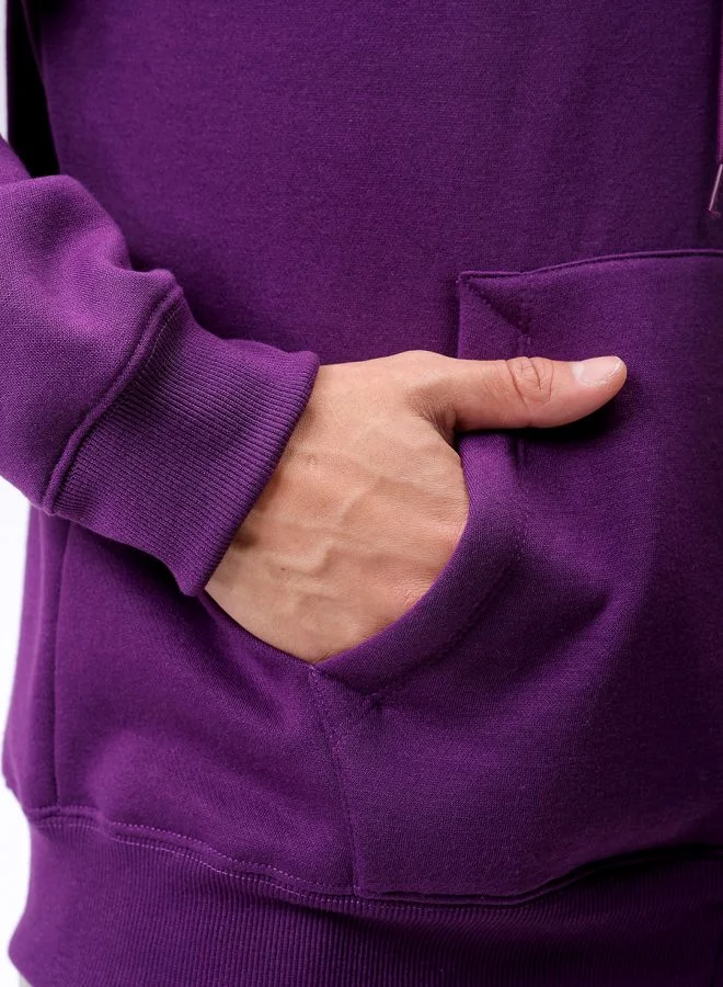 شركة المرآب الهندية Men Relaxed Fit Solid Front Open Hooded Sweatshirt