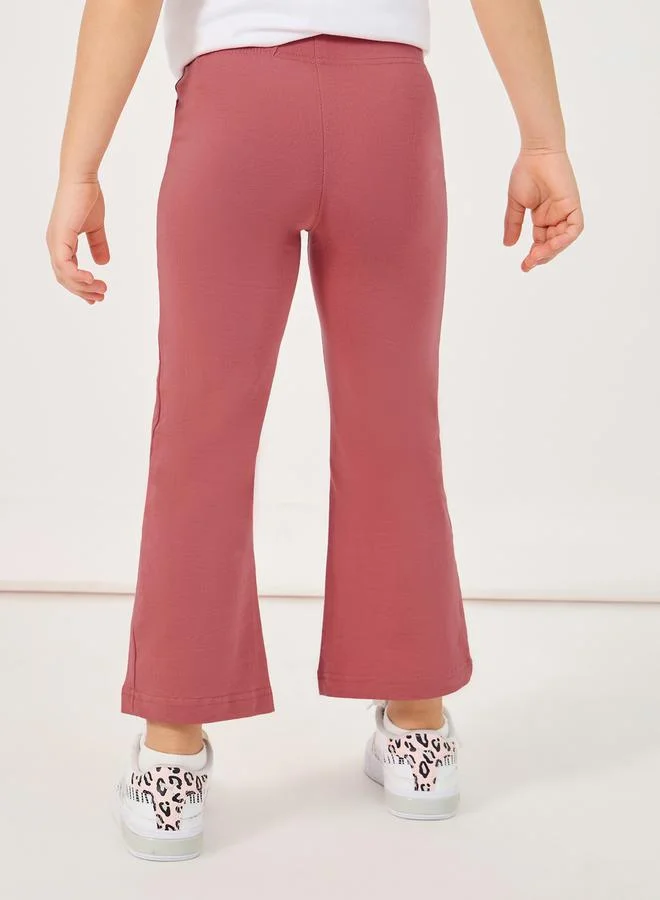 Styli High Rise Flared Legging with Badge
