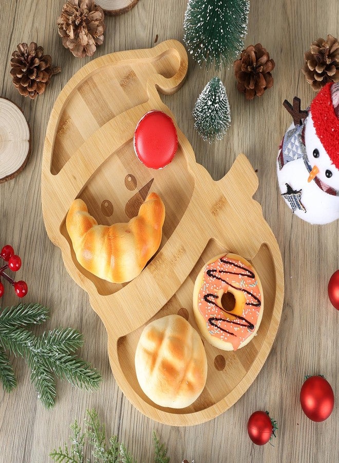 YLOLUL 2 Pcs Christmas Winter Snowman Charcuterie Board, Bamboo Wood Cheese Platter Tray, Snowman Dinnerware Cookware, Large Rectangular Serving Platter - Image 3