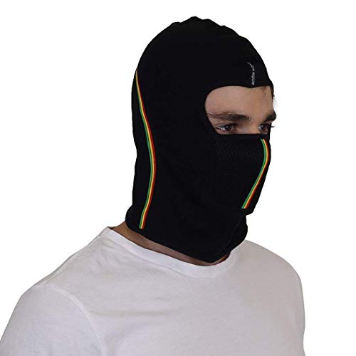 SOUL eTHICS Breathable Pure Cotton Summer Full Face Cover for Biker, Face Protection Mask, Summer Face Cover, Winter, Dust Protection Mask, Helmet Cover for Bikers (Black Plain Mask Full) - Image 1