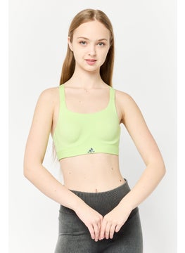 Adidas Women Padded Training Sports Bra, Light Green  - Image 1