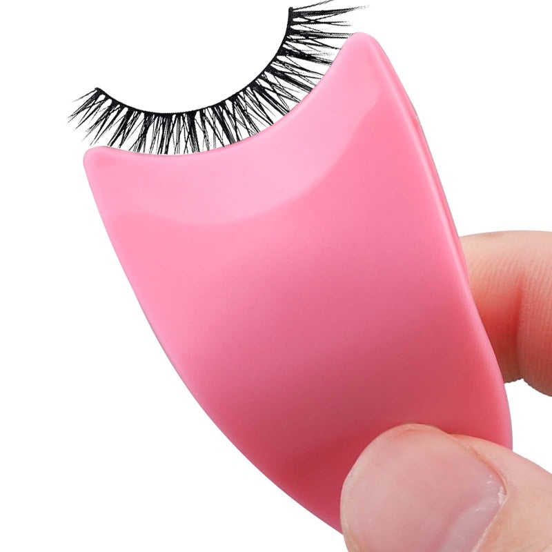 Miuffue Eyelash Applicator Tool 35mm Width Lash Applicator Clip 1PCS Eyelash Tweezers for False Lashes Pink