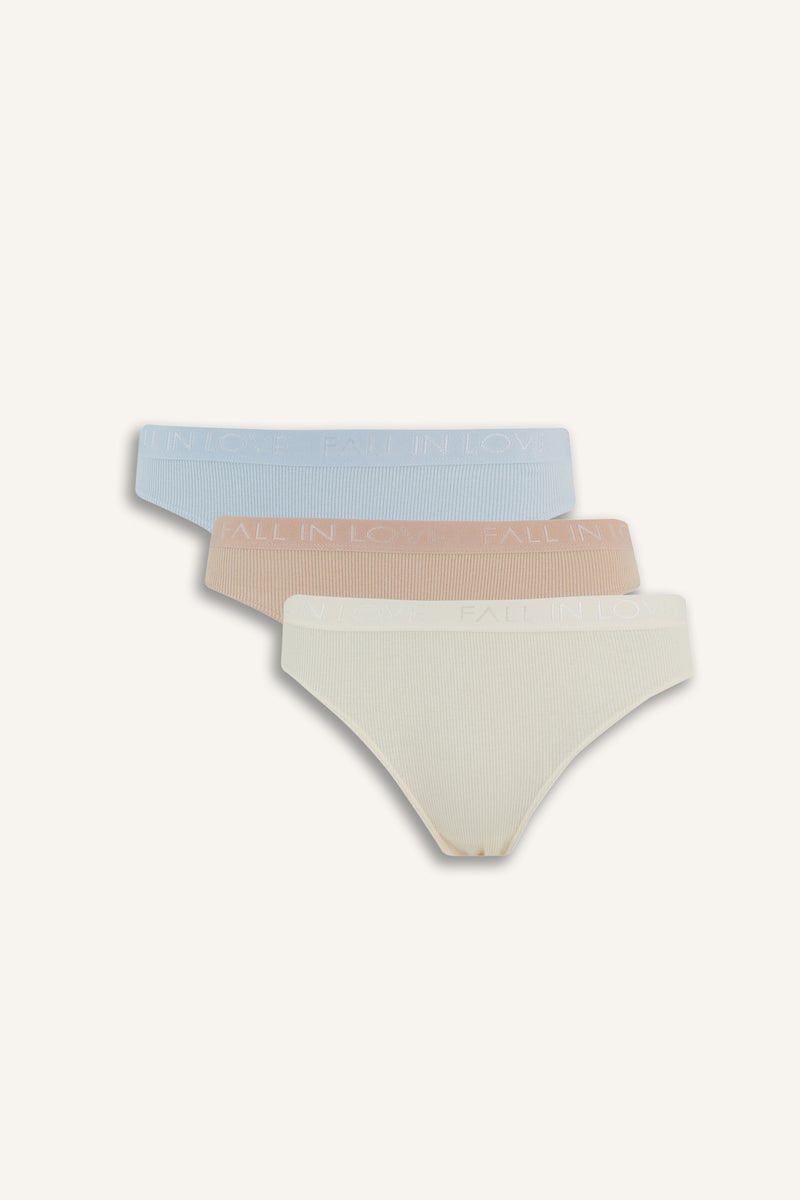 DeFacto Woman Fall in Love Ribana 3 Piece Panties - Image 1