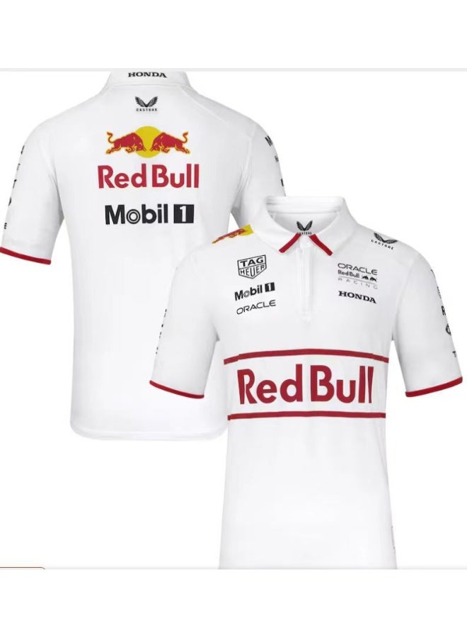 Red Bull تي شيرت بولو قطن أساسي من ريد بول - تصميم بسيط، متعدد الاستخدامات للتنسيق أو الارتداء الفردي - Image 1
