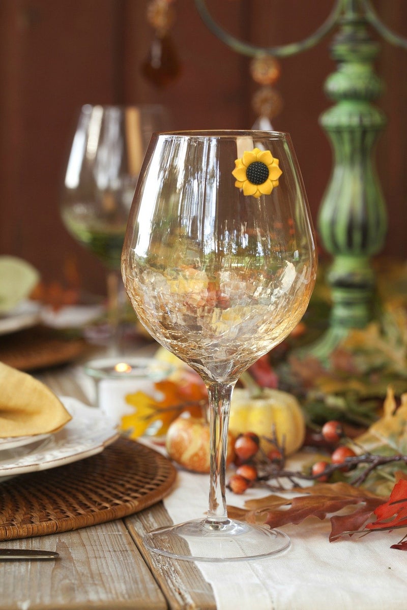 Simply Charmed Thanksgiving Magnetic Wine Glass Charms Set of 12 Perfect Drink Markers for Stemless Glasses, Champagne Flutes & More - Great Hostess Gift - Image 2