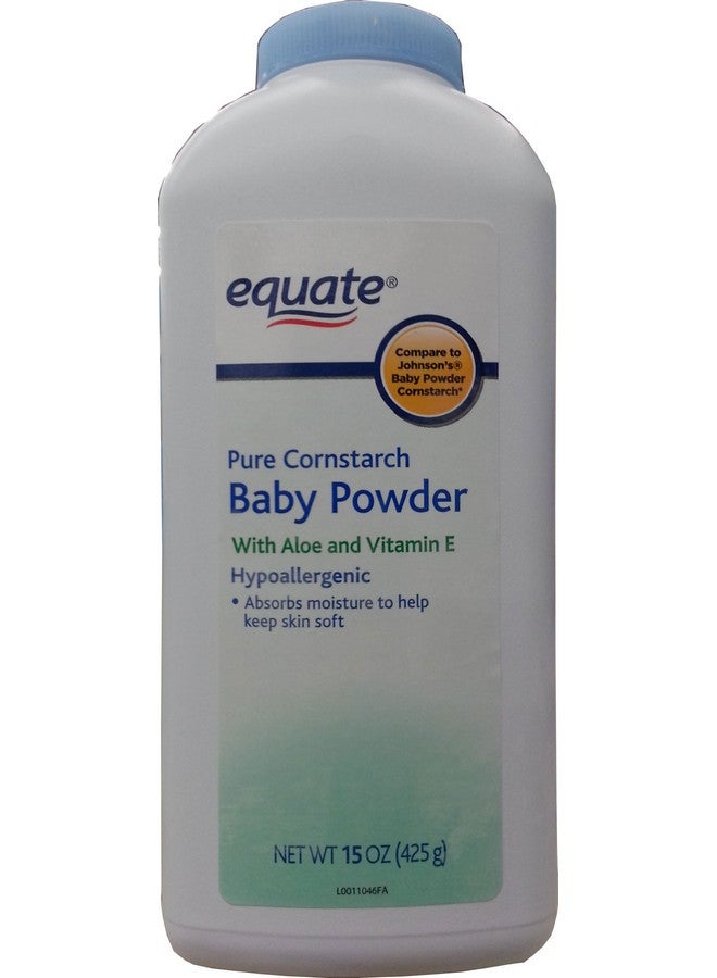 Equate Pure Cornstarch Baby Powder With Aloe And Vitamin E 15Oz By Judastice - Image 2