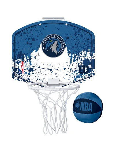 Wilson NBA Team Mini Hoop - Timberwolves - Size Mini - Blue/Navy