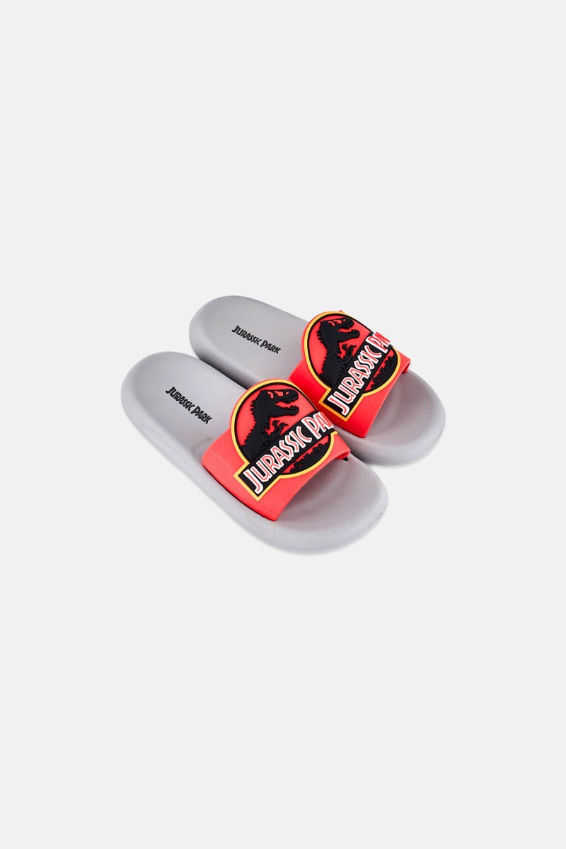 Jurassic Park Kids Boy Slip On Slides, Multicolor - Image 4
