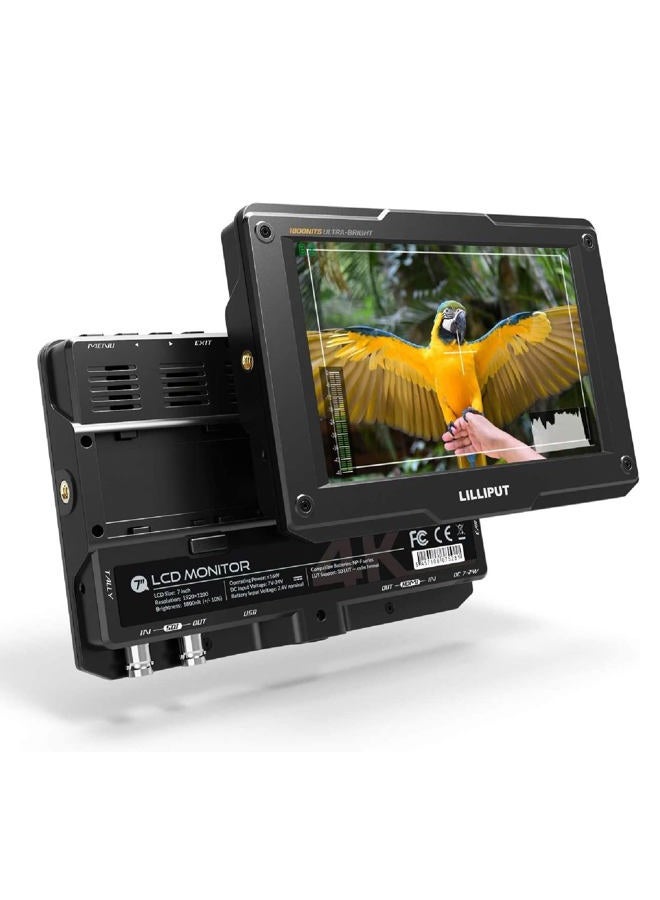 Lilliput مراقب ليلليبوت H7S 7" بدقة Full HD مع HDMI 4K و SDI، مكبر صوت مدمج، 1920x1200 - Image 1