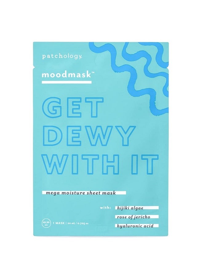 Patchology - Patchology Moodmask Get Dewy With It Facial Sheet Mask - Men and Women Face Masks Skincare Sheet for Moisturizing, Hydrating, and Dewy Skin - Best Face Sheets Moisturizer (1 Count) - Image 1