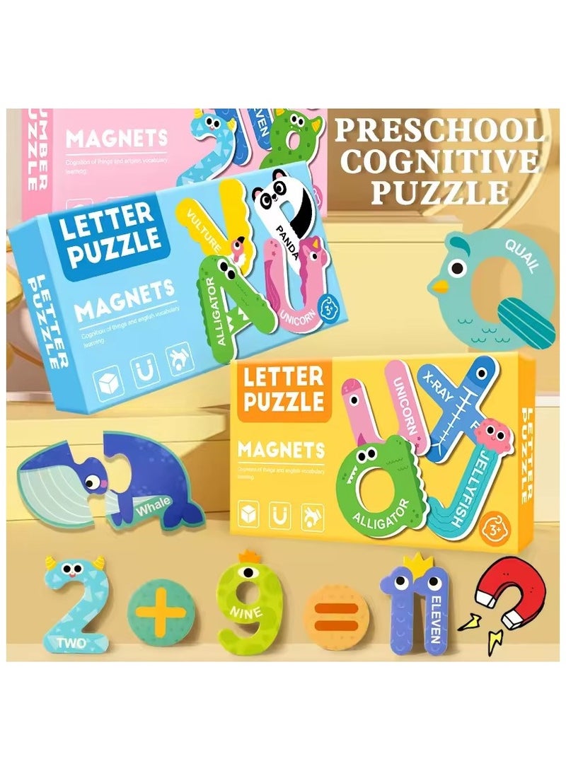 أحرف أبجدية مغناطيسية على شكل حيوانات، أحرف مغناطيسية للأطفال، ألعاب أبجدية مغناطيسية على شكل حيوانات للثلاجة، أحرف أبجدية مغناطيسية للثلاجة، ألعاب تعليمية لتعلم التهجئة للأطفال - Image 1