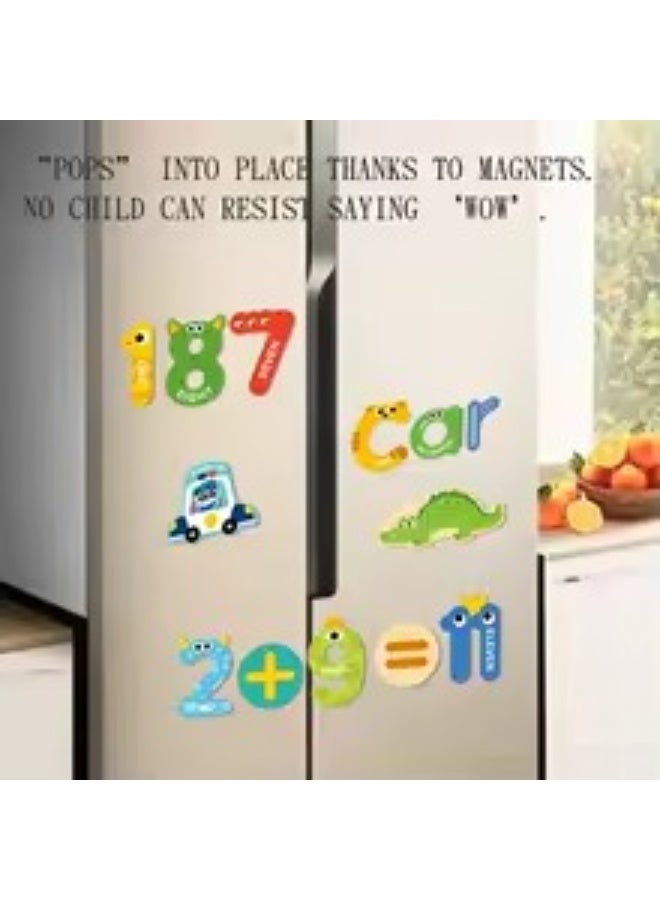 أحرف أبجدية مغناطيسية على شكل حيوانات، أحرف مغناطيسية للأطفال، ألعاب أبجدية مغناطيسية على شكل حيوانات للثلاجة، أحرف أبجدية مغناطيسية للثلاجة، ألعاب تعليمية لتعلم التهجئة للأطفال - Image 3