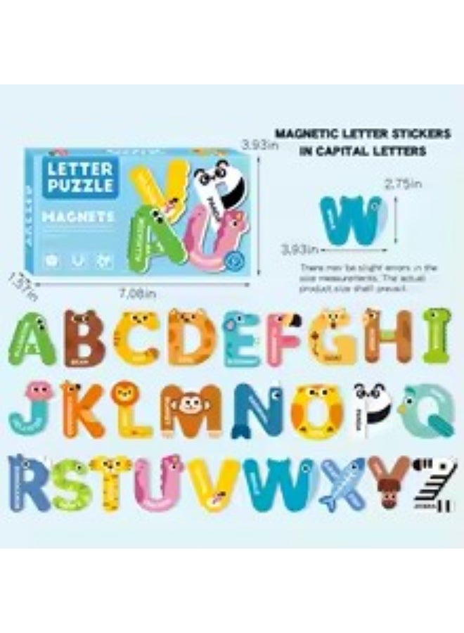 أحرف أبجدية مغناطيسية على شكل حيوانات، أحرف مغناطيسية للأطفال، ألعاب أبجدية مغناطيسية على شكل حيوانات للثلاجة، أحرف أبجدية مغناطيسية للثلاجة، ألعاب تعليمية لتعلم التهجئة للأطفال - Image 5