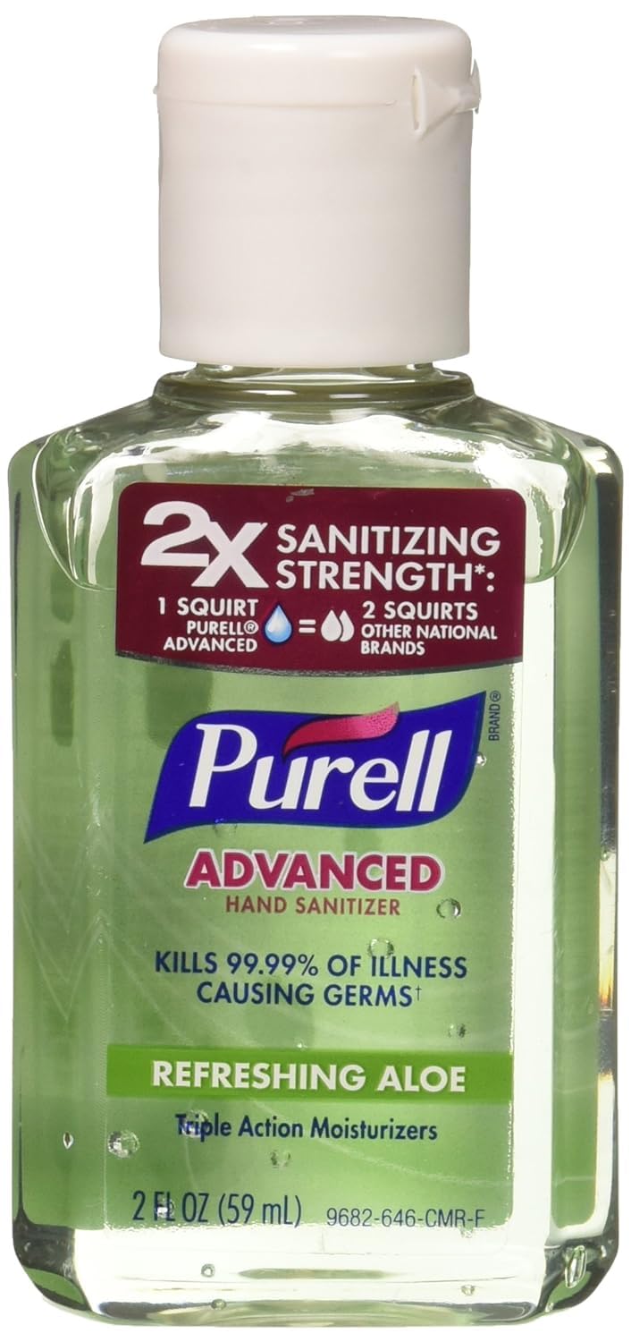 Purell معقم يدين بيوريل مع الألوة، 2 أونصة سائلة (عبوة من 6) - Image 1