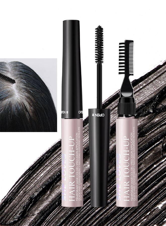 شيلافز قلم لمسة نهائية لشعر الحواجب الطبيعي، إصلاح جذور الشعر وتلوينه، قلم إخفاء الشعر الرمادي 3 في 1 مع أداة تطبيق دقيقة، حشو خط الشعر المؤقت، ماسكارا متعددة الاستخدامات للحواجب واللحية #03 أسود - Image 1